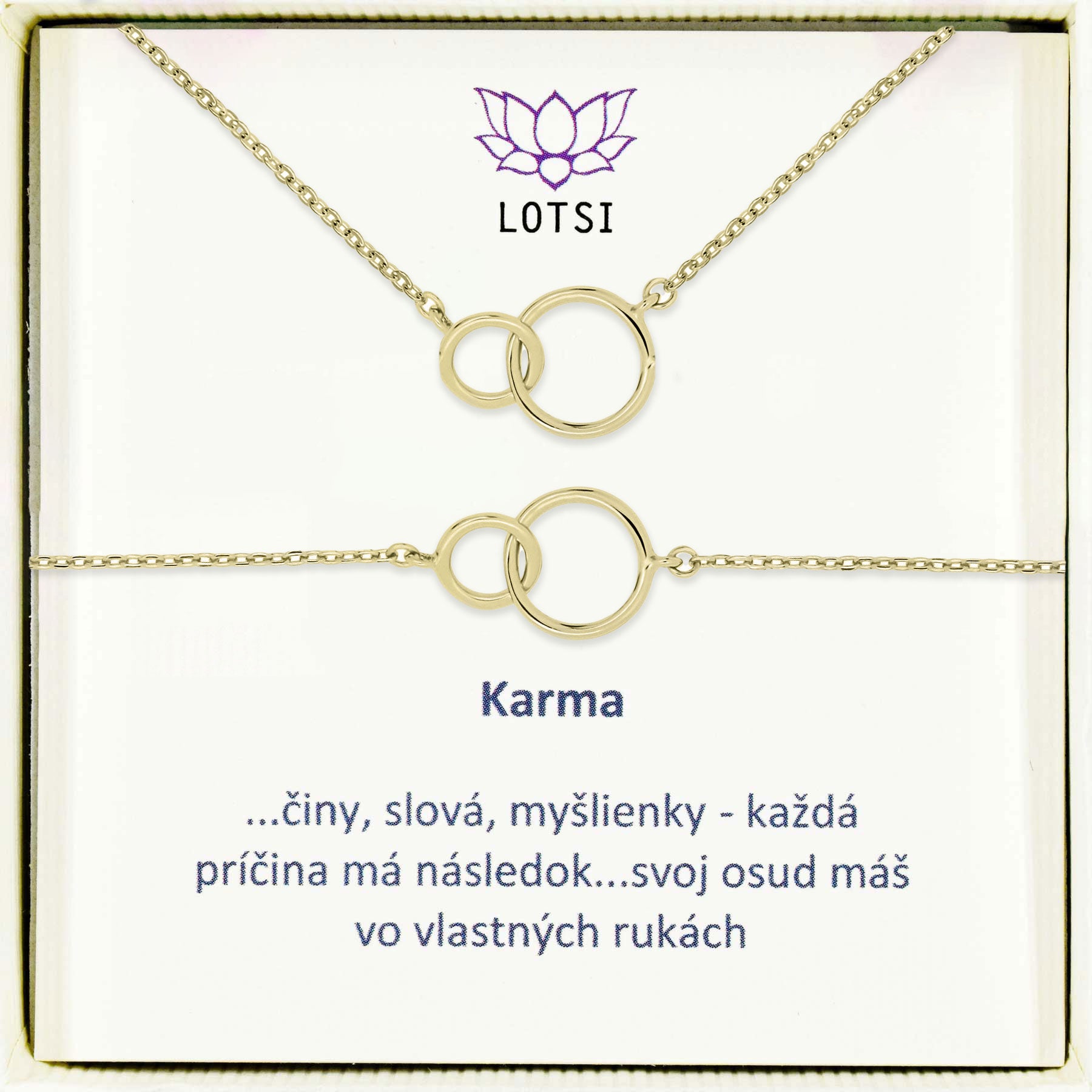 Strieborný set Karma