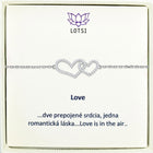 Strieborný náramok Love