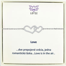 Strieborný náramok Love