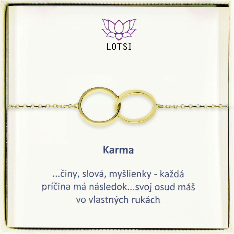 Strieborný náramok Karma