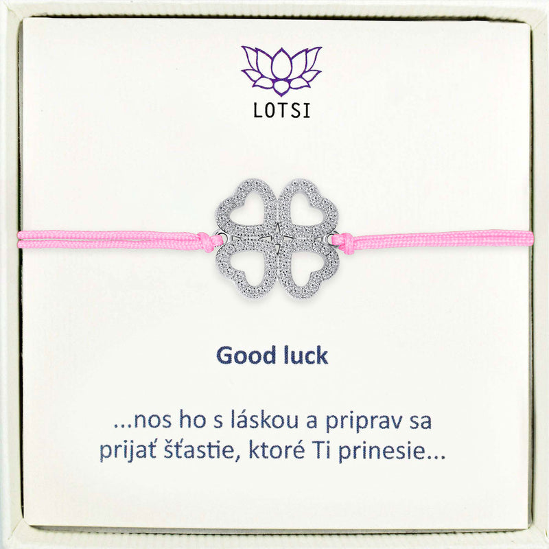 Silberarmband „Viel Glück“