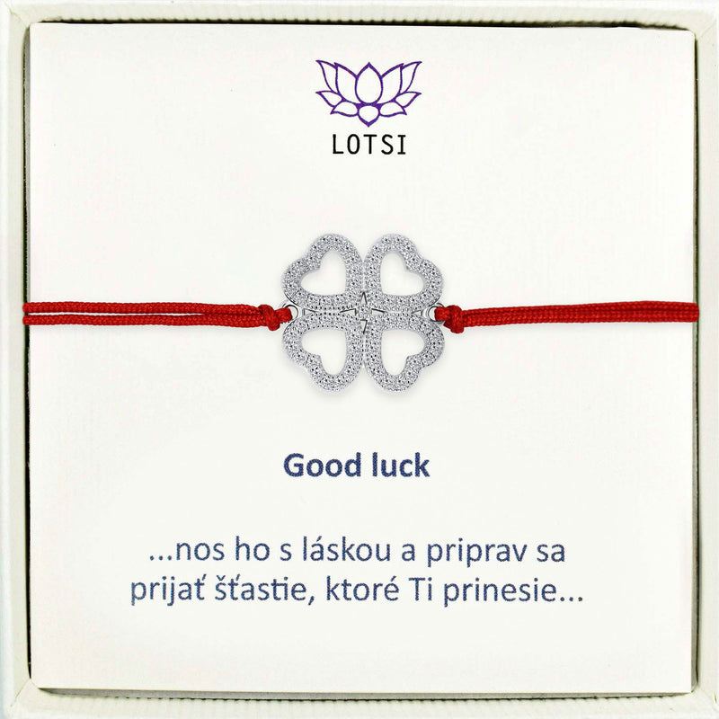 Silberarmband „Viel Glück“