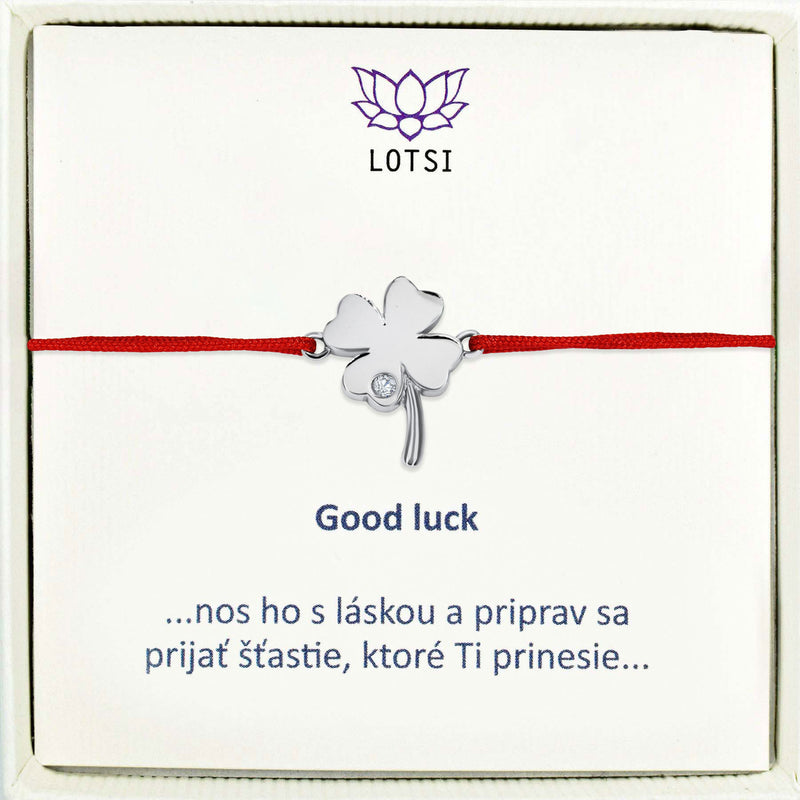 Silberarmband „Viel Glück“