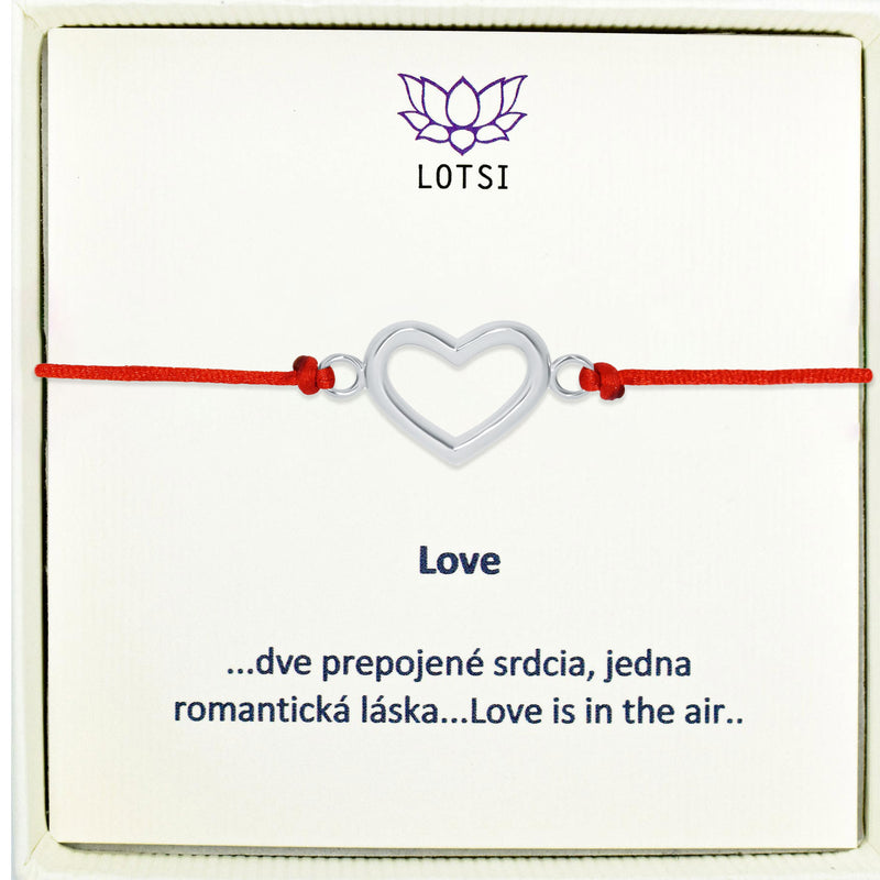 Silver bracelet Love