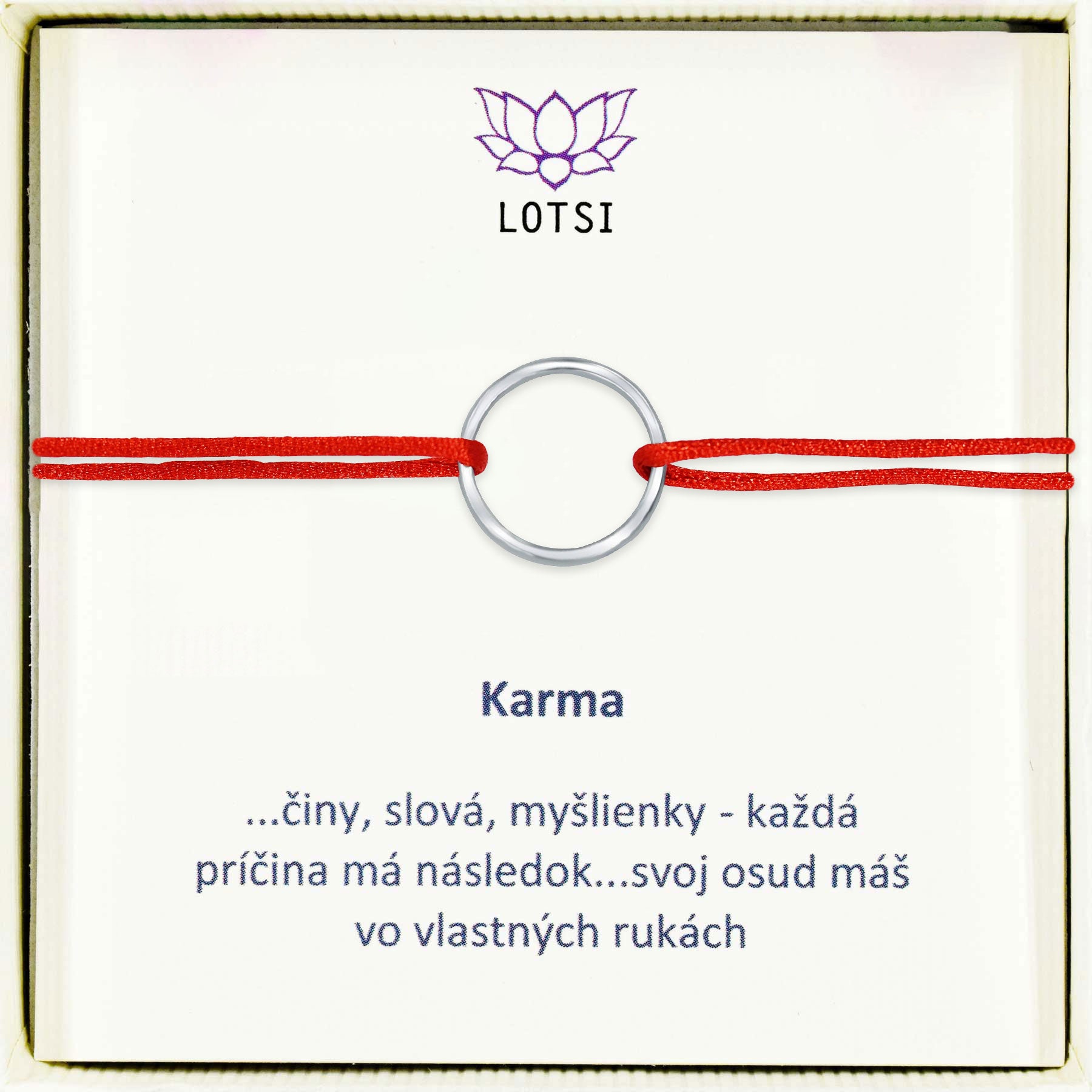 Silbernes Karma-Armband