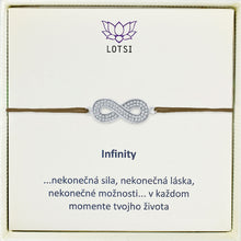 Strieborný náramok Infinity