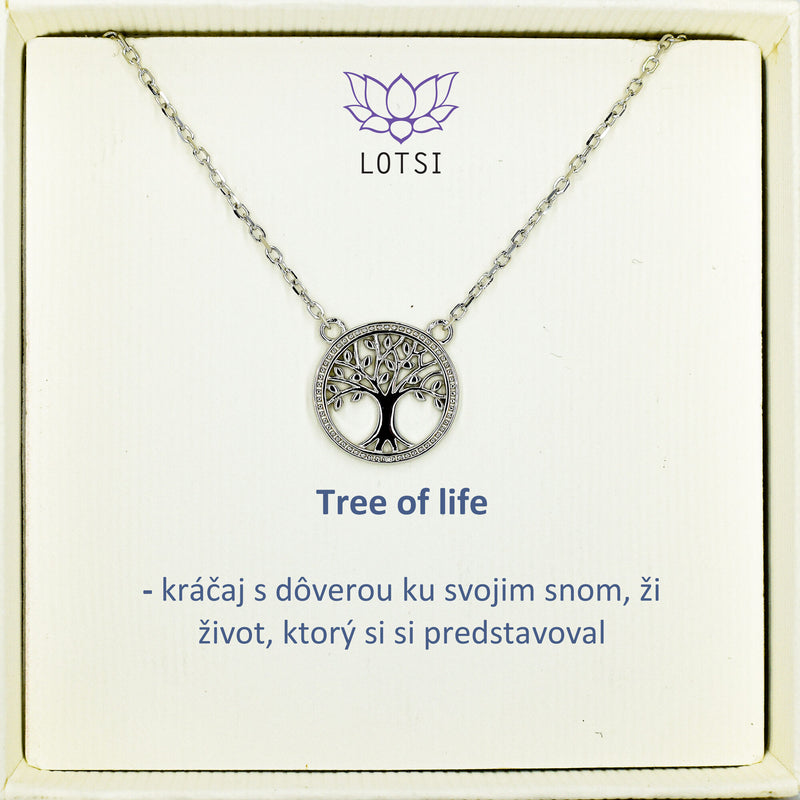 Strieborná retiazka Tree of life
