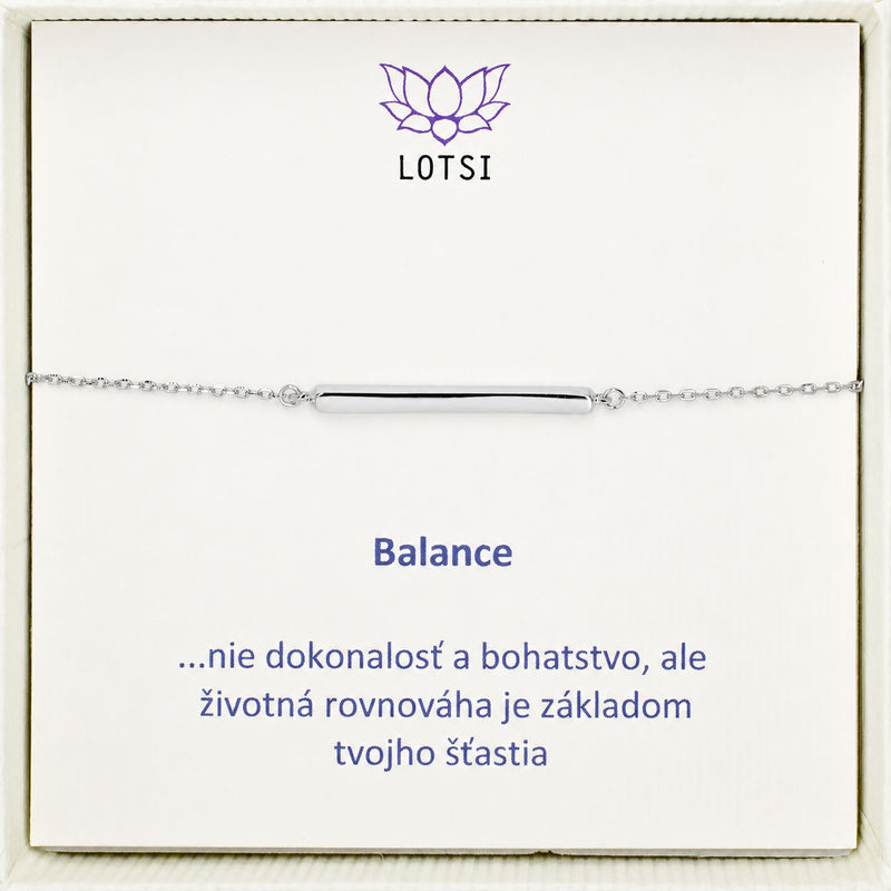 Strieborný náramok Balance