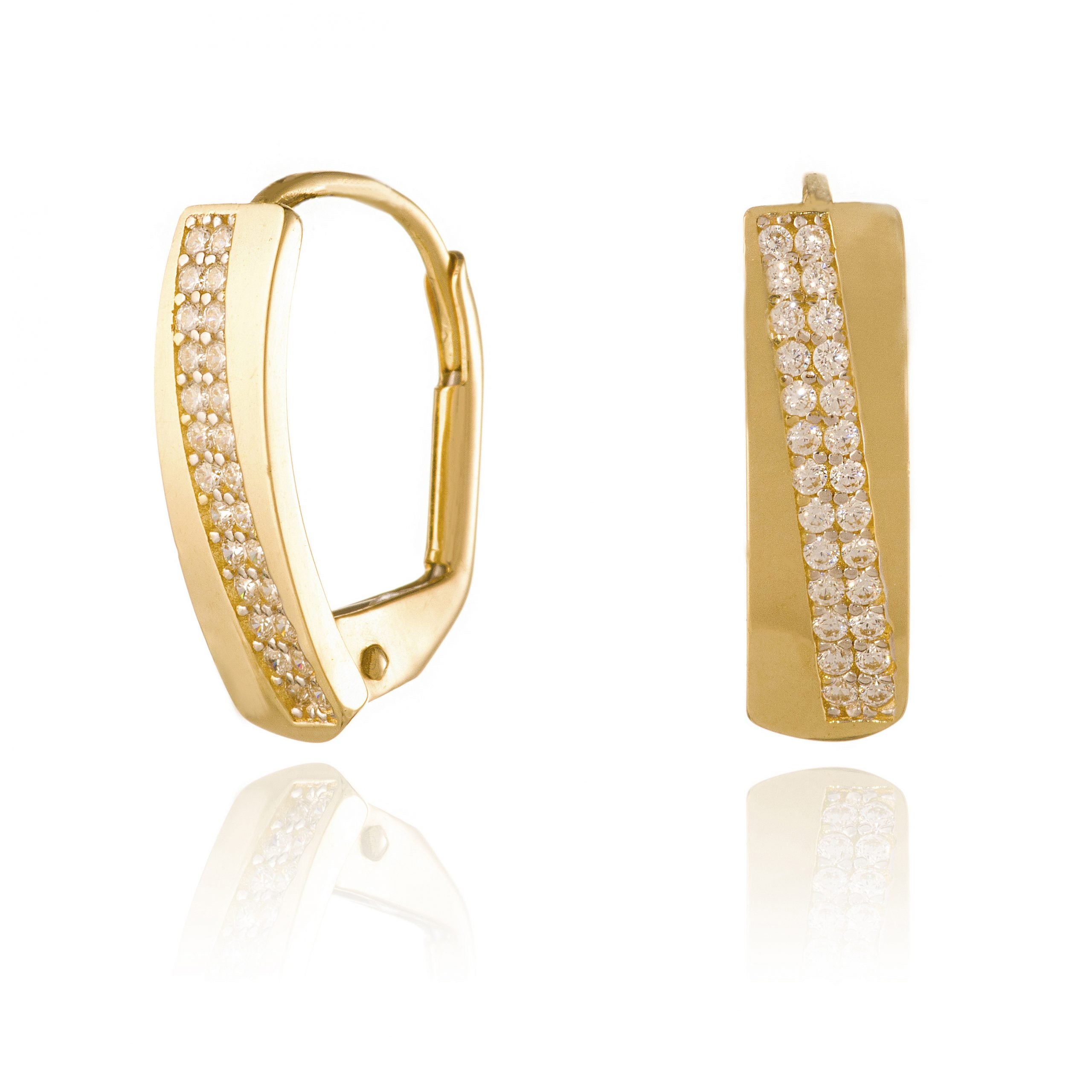 zlate zirkonove nausnice