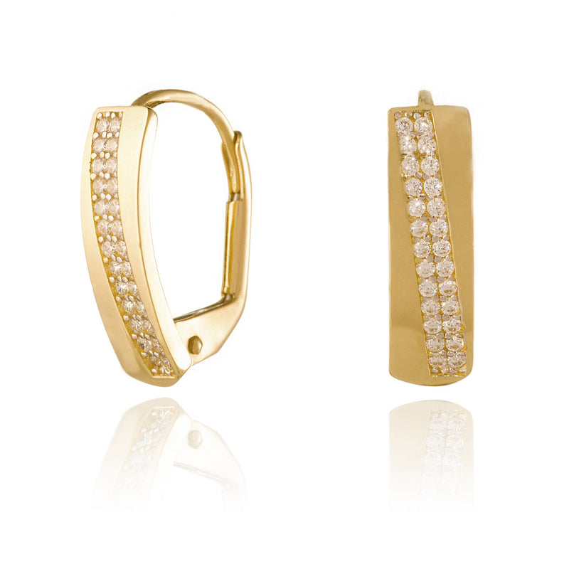 zlate zirkonove nausnice