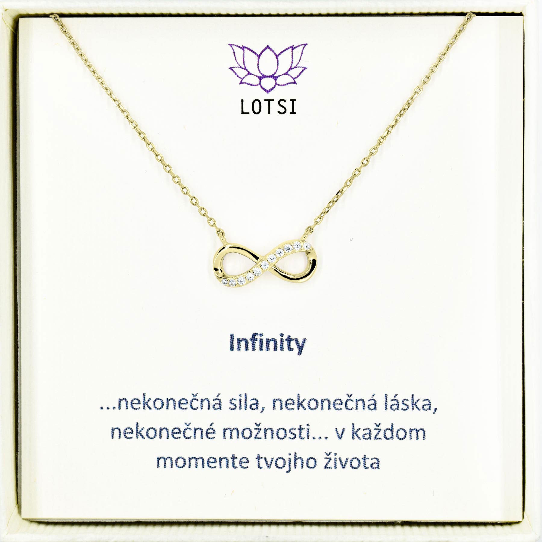 Strieborná retiazka Infinity