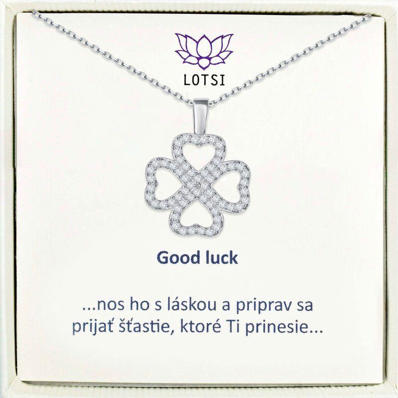 Strieborná retiazka Good luck