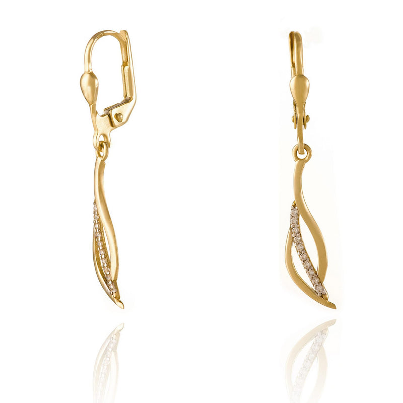 zlate visiace nausnice