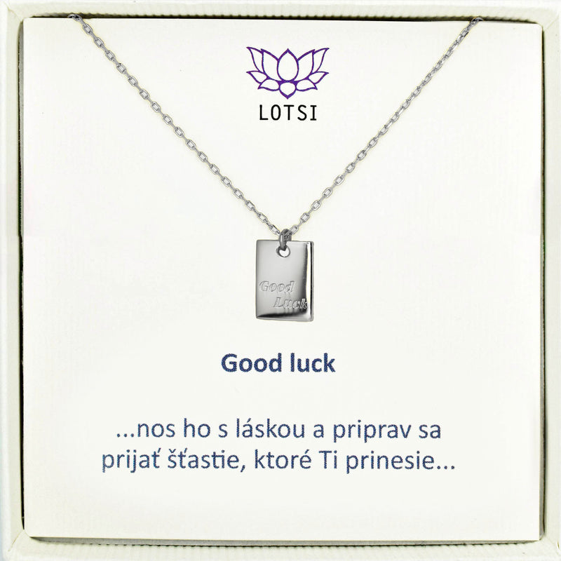 Strieborná retiazka Good luck