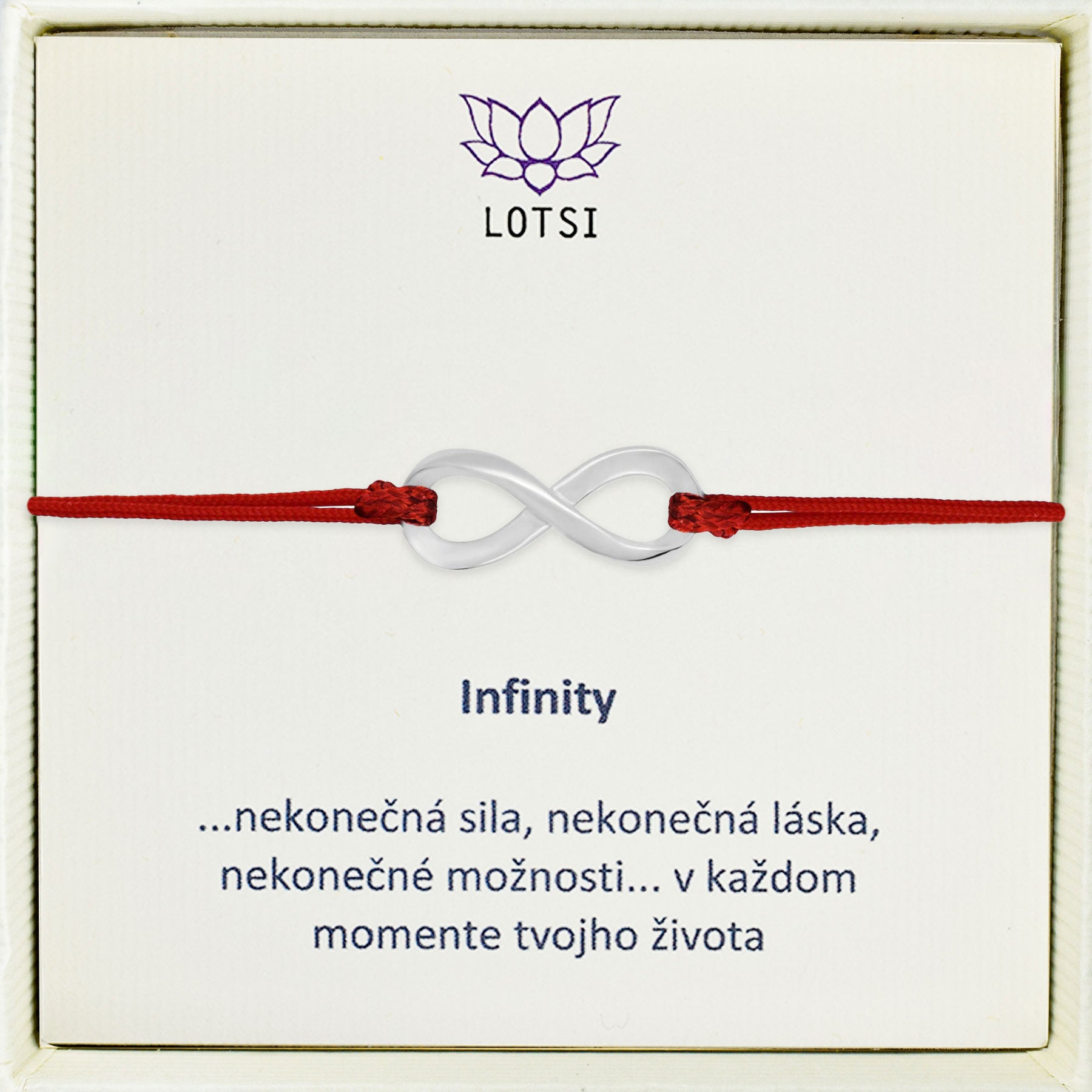 Strieborný náramok Infinity