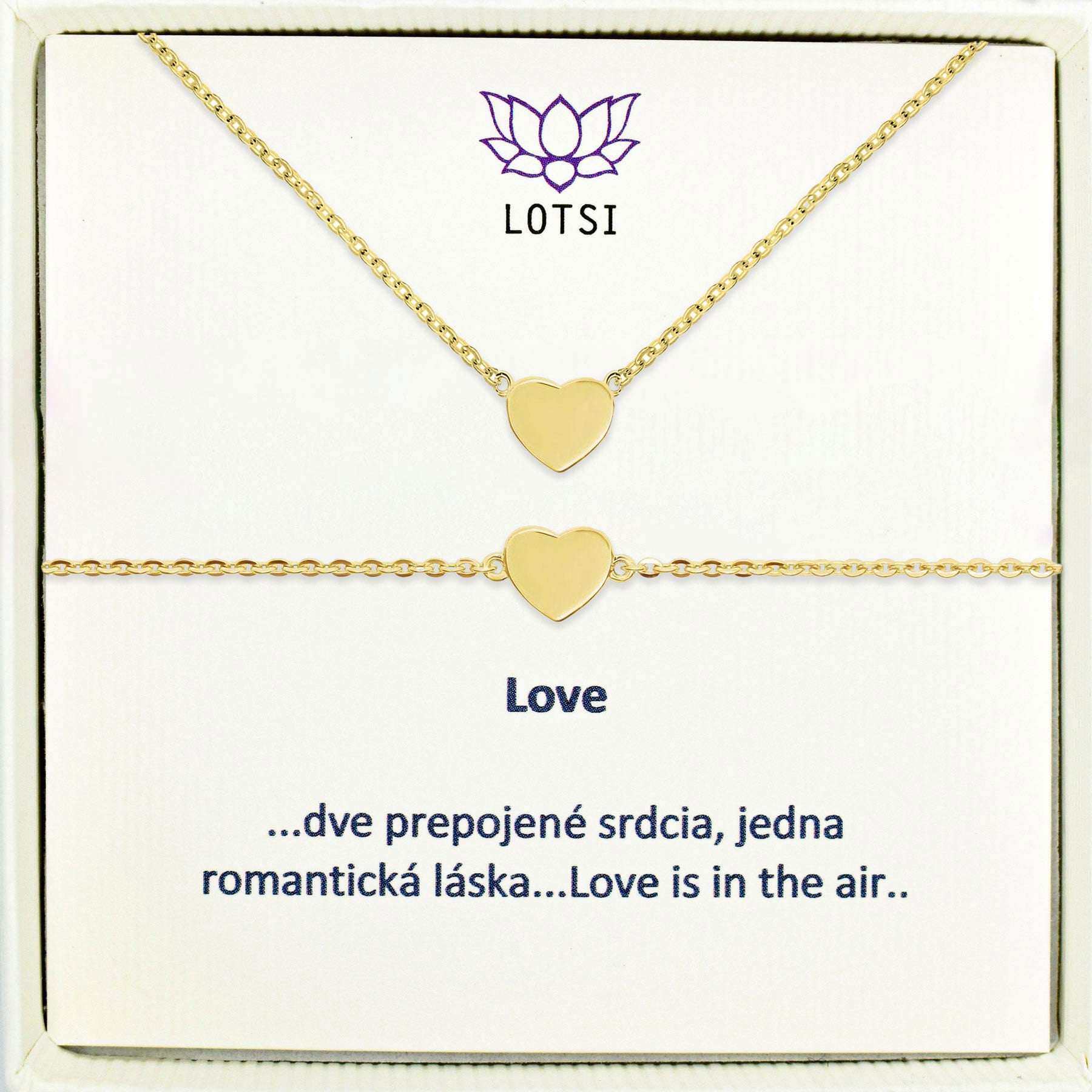 Strieborný set Love