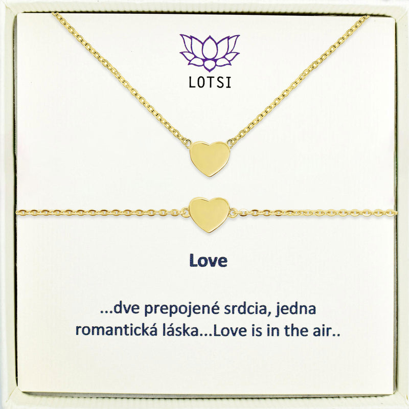 Strieborný set Love