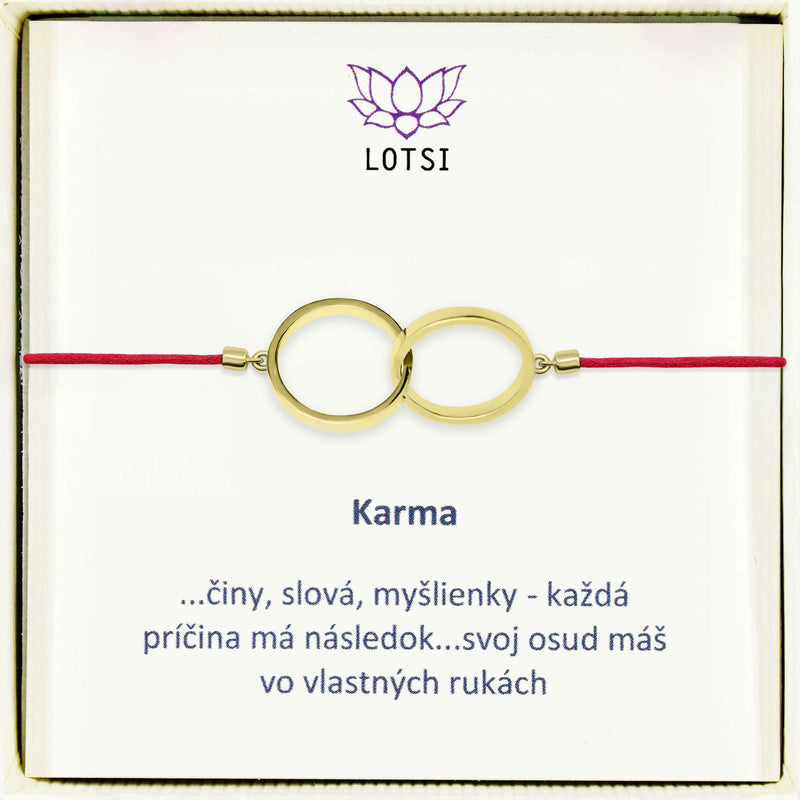 Strieborný náramok Karma