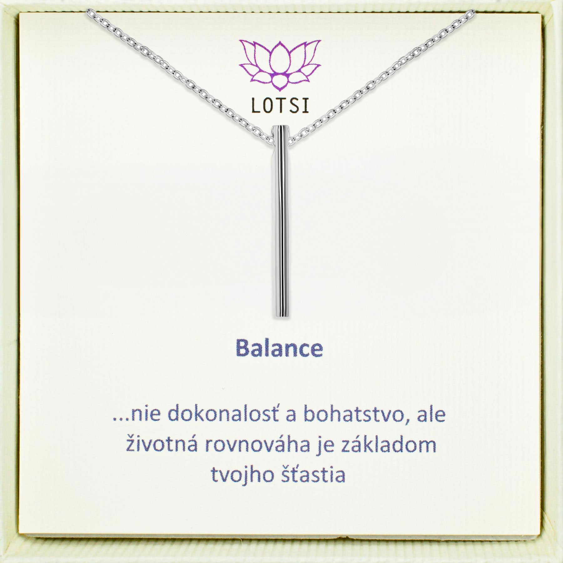 Strieborná retiazka Balance