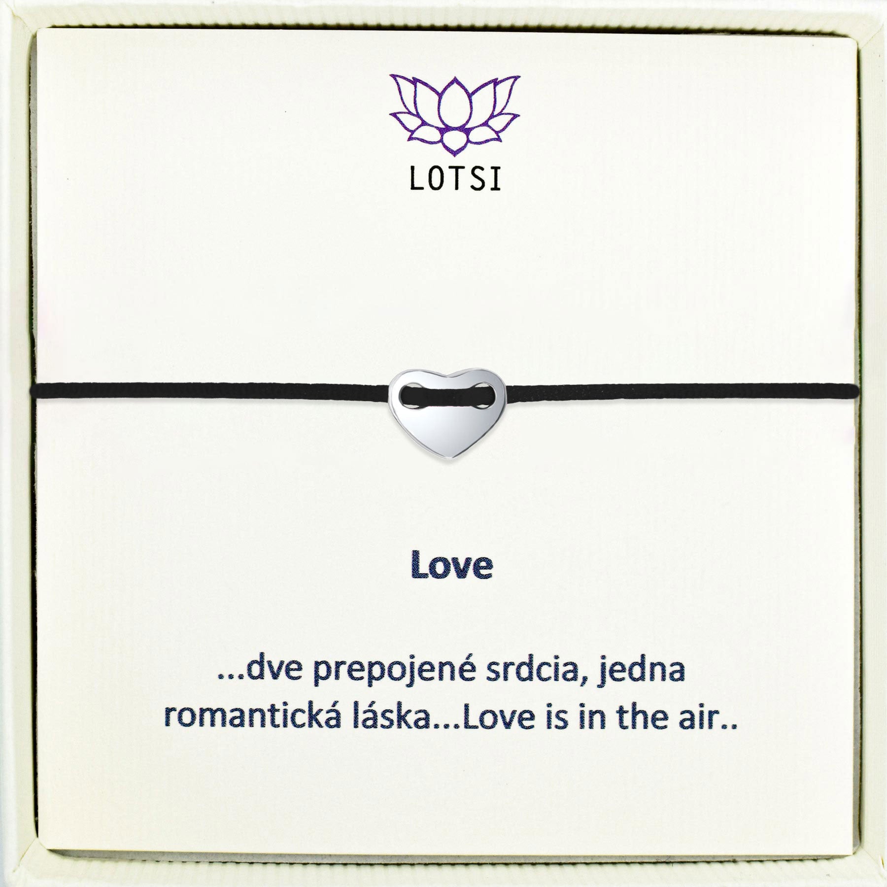 Strieborný náramok Love