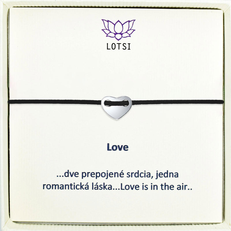 Strieborný náramok Love