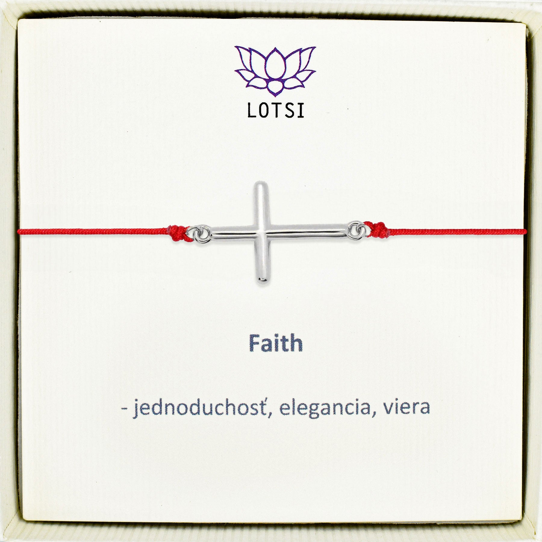 Strieborný náramok Faith