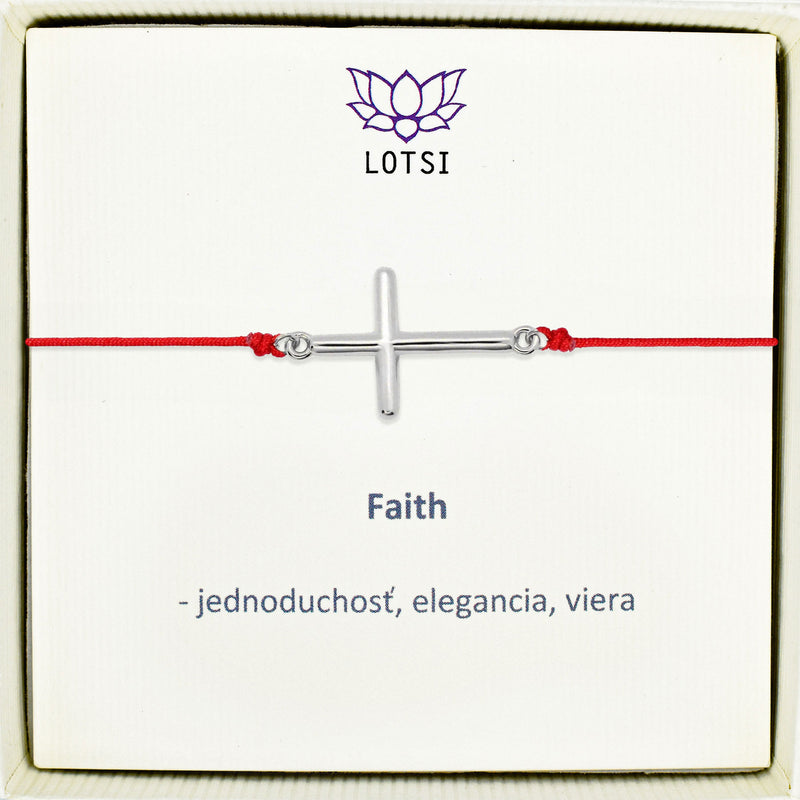 Strieborný náramok Faith