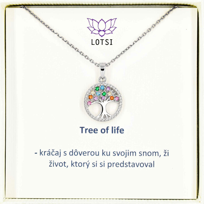 Strieborná retiazka Tree of life