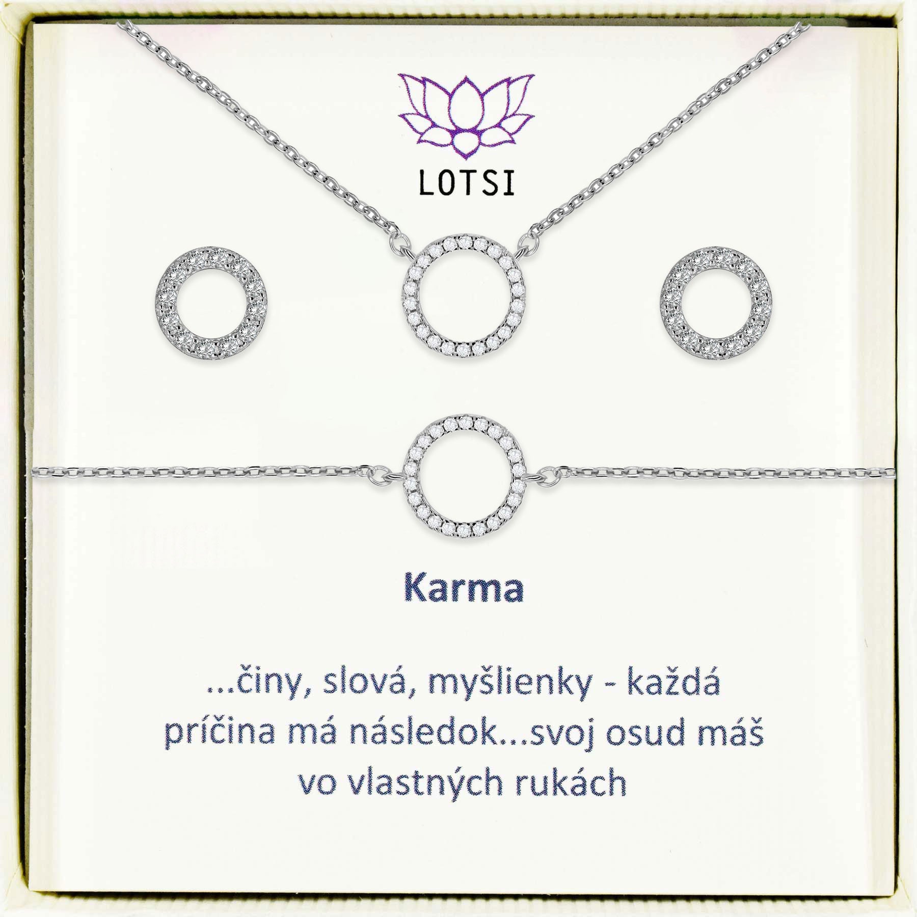 Strieborný set Karma