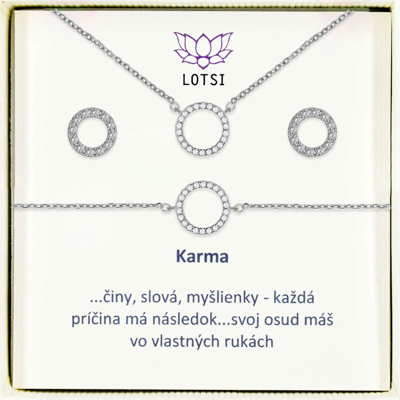 Strieborný set Karma