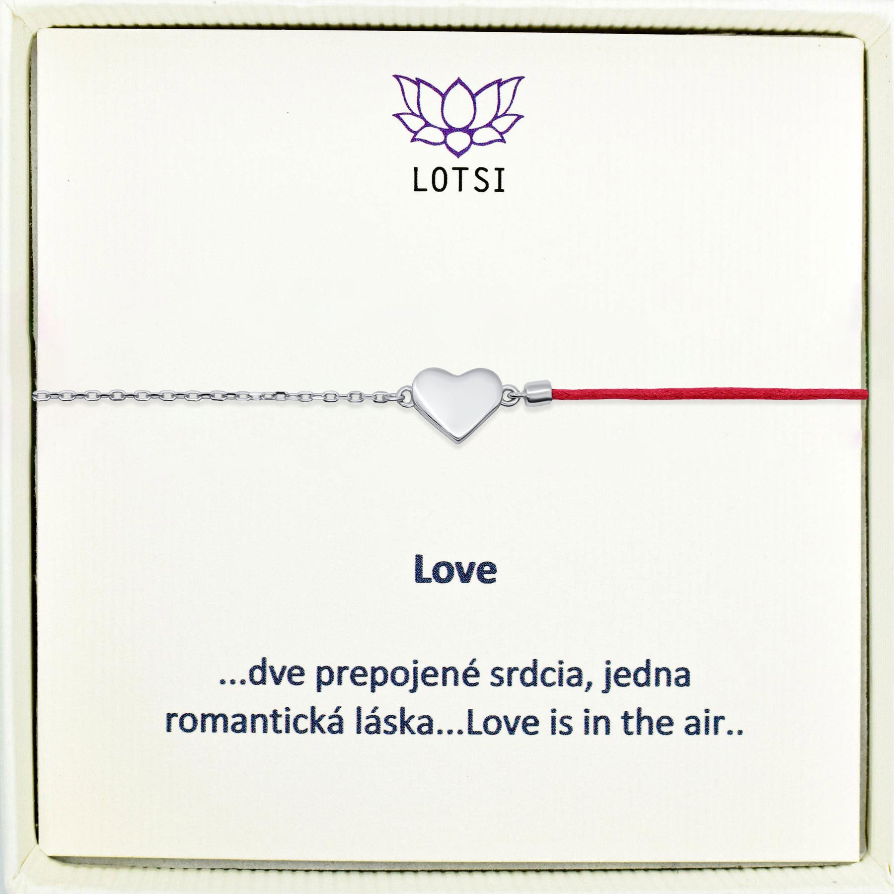 Strieborný náramok Love