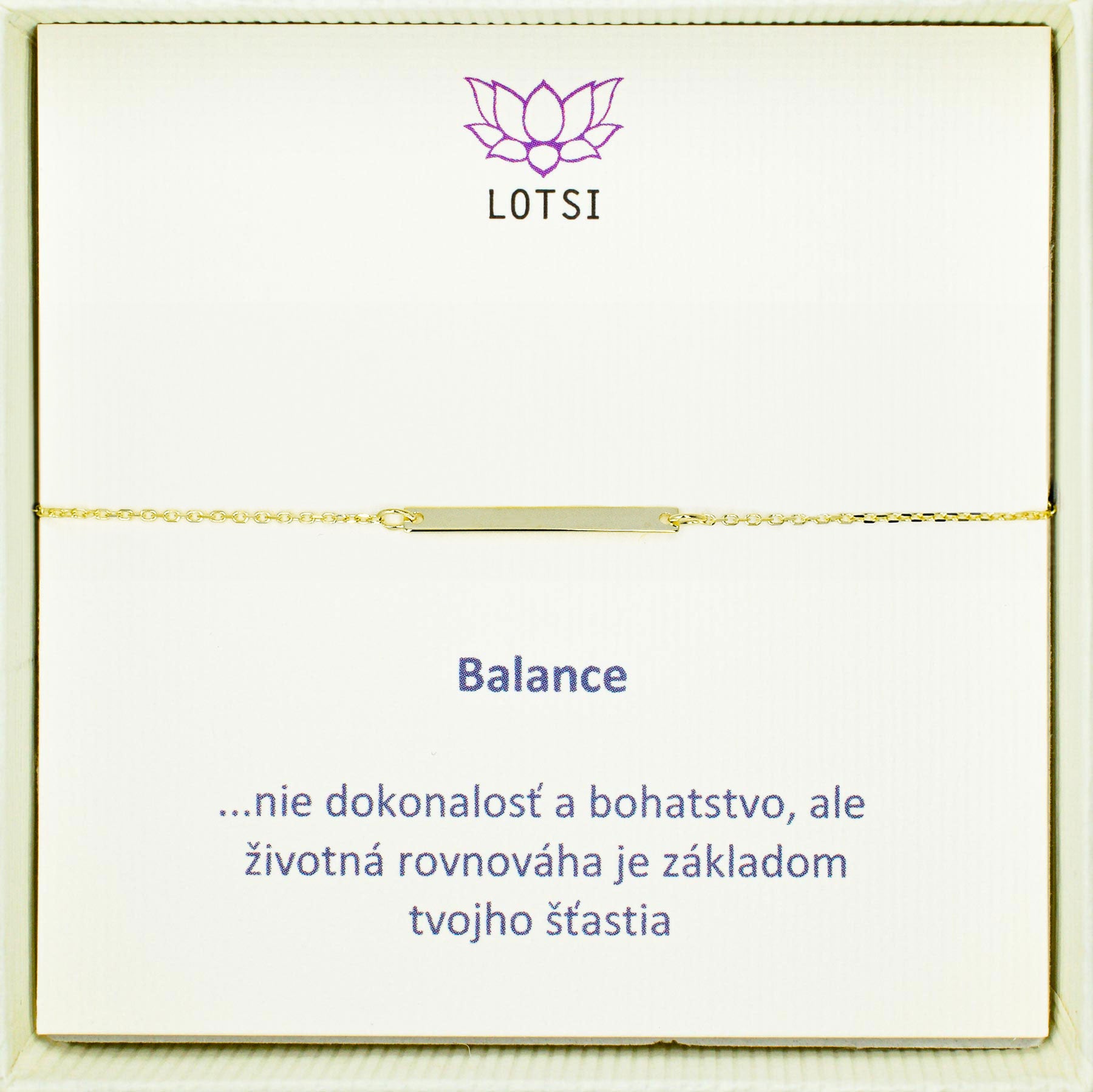 Zlatý náramok Balance