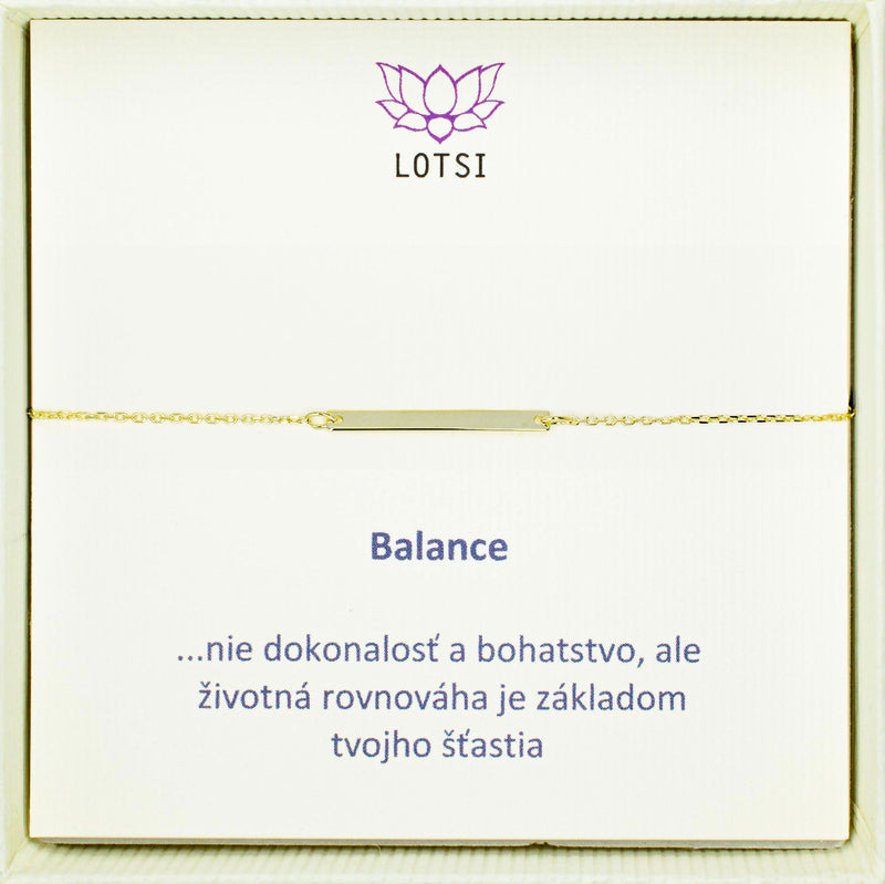 Zlatý náramok Balance