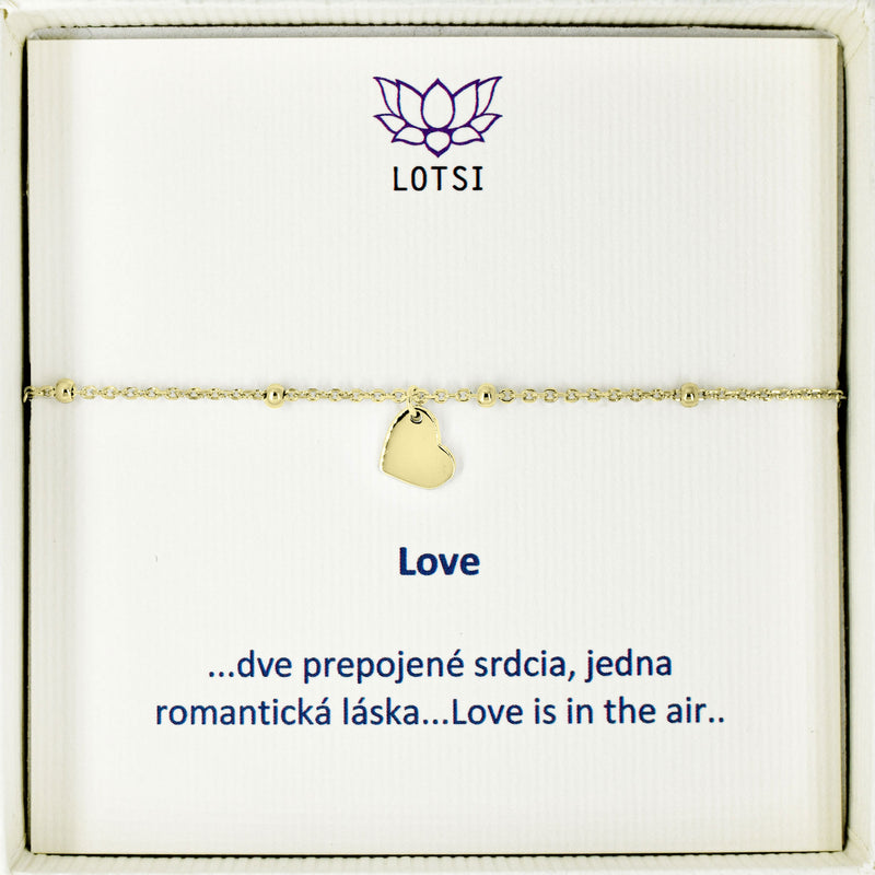 Strieborný náramok Love