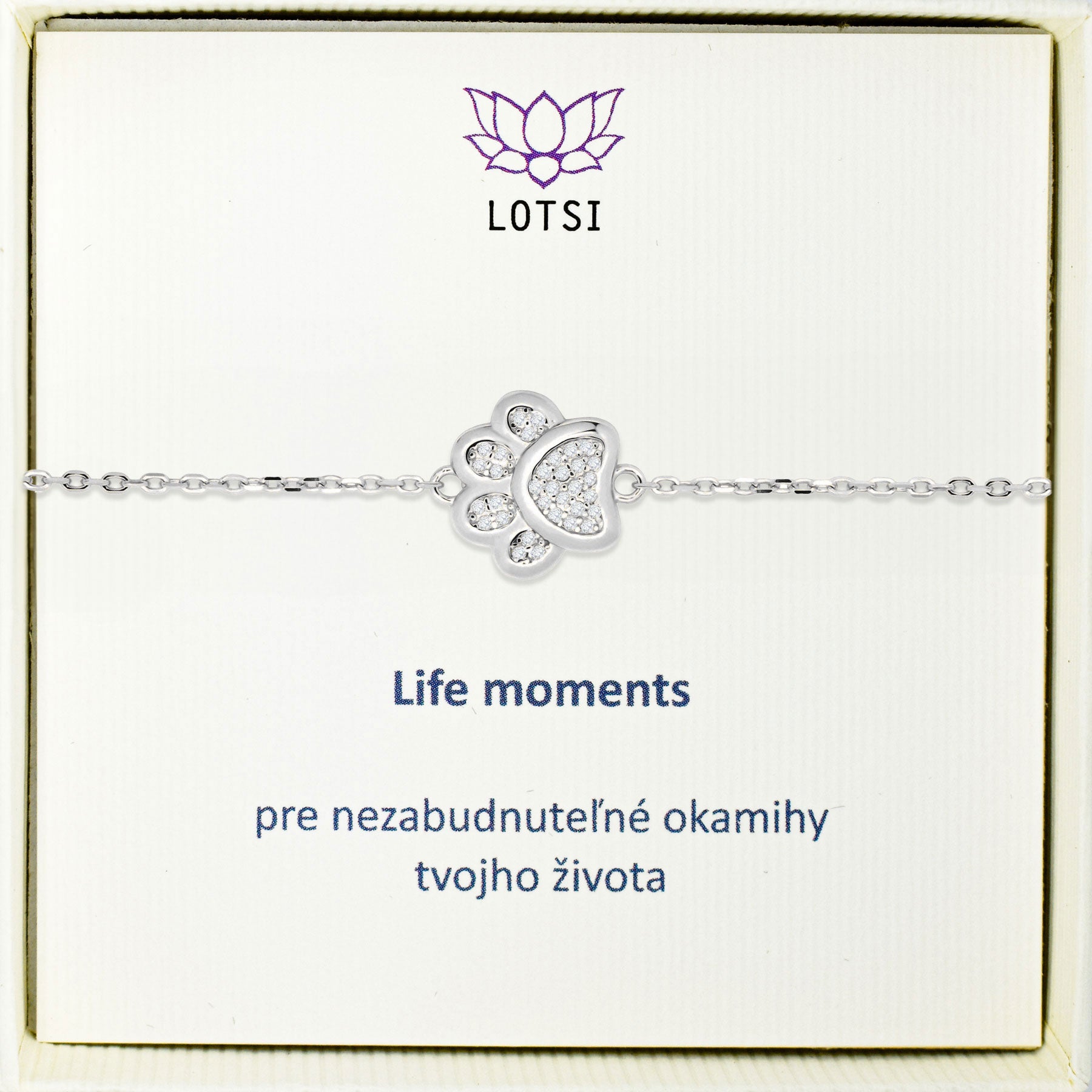 Silver bracelet Life moments