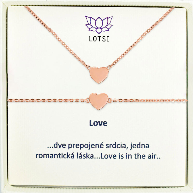 Strieborný set Love