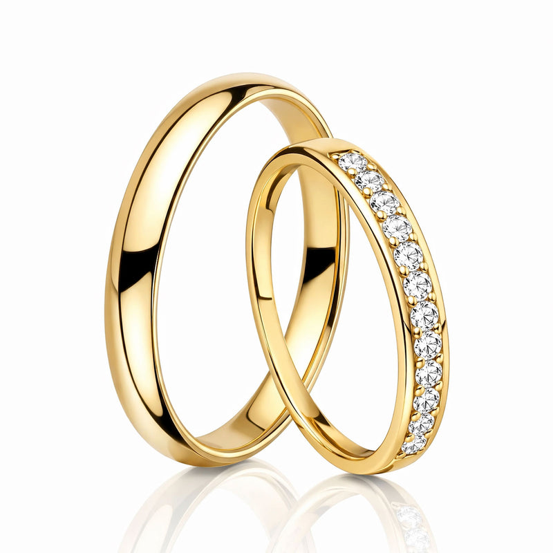 Goldene Trauringe - Paar
