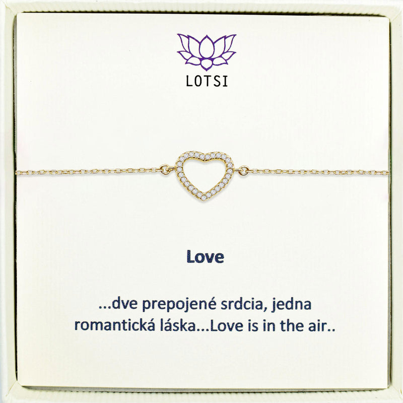 Silver bracelet Love