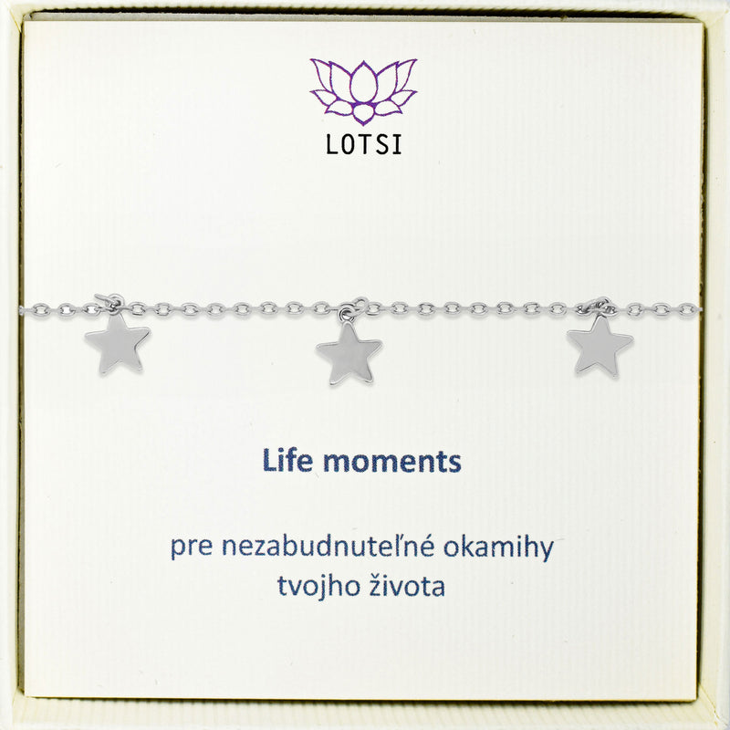Strieborný náramok Life moments