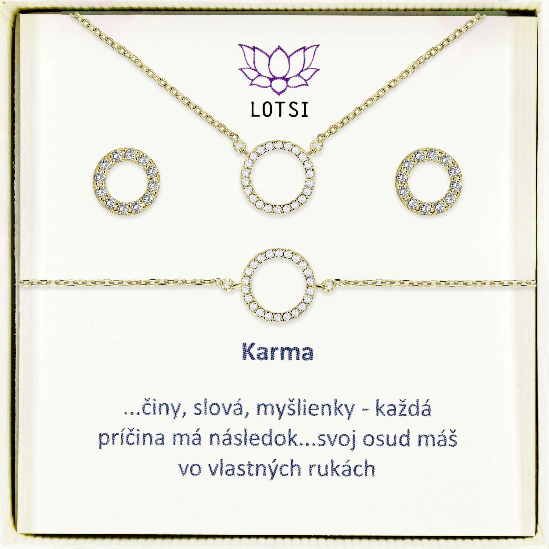 Strieborný set Karma