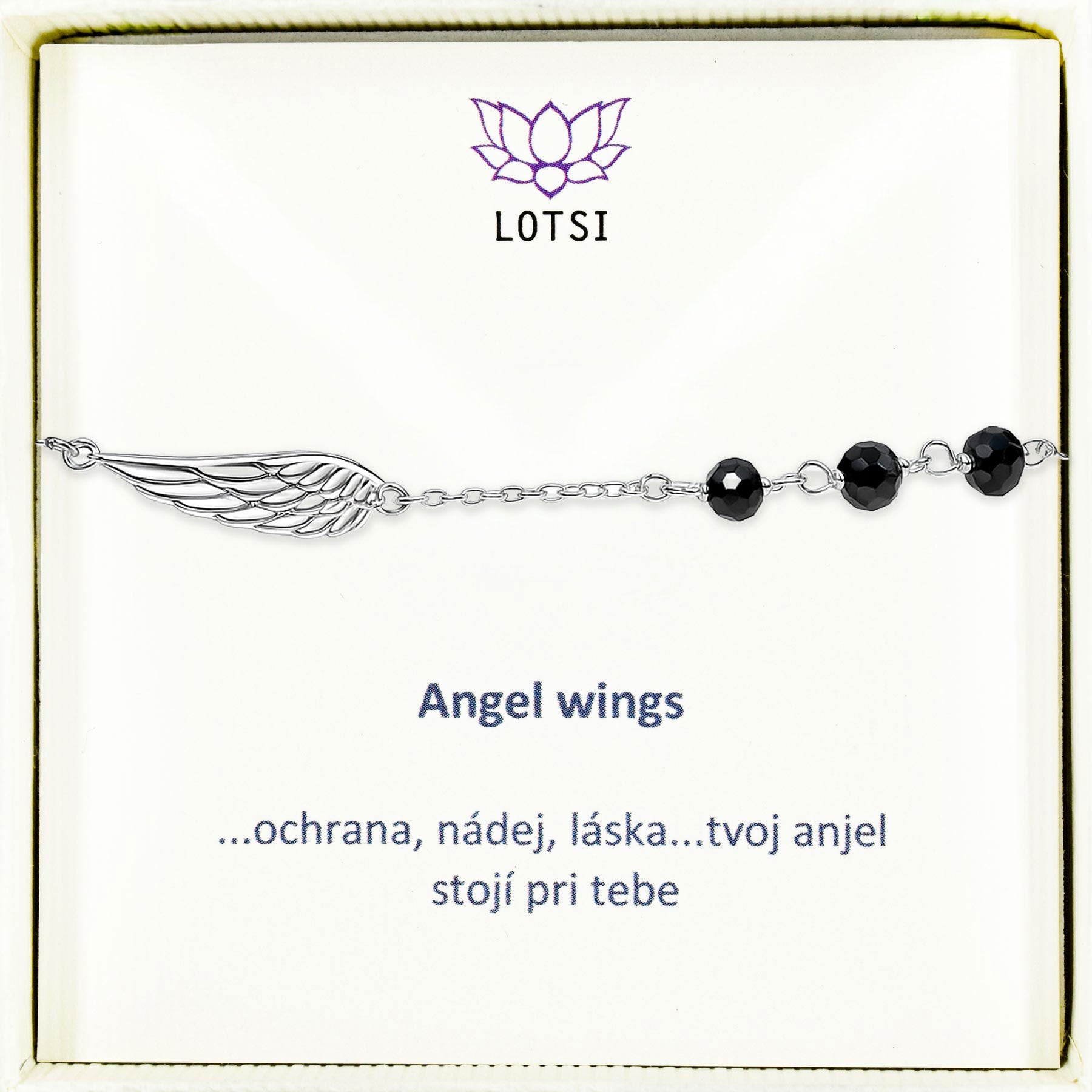 Silver bracelet Angel wings
