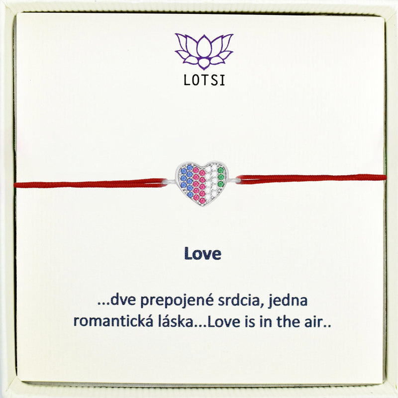 Strieborný náramok Love