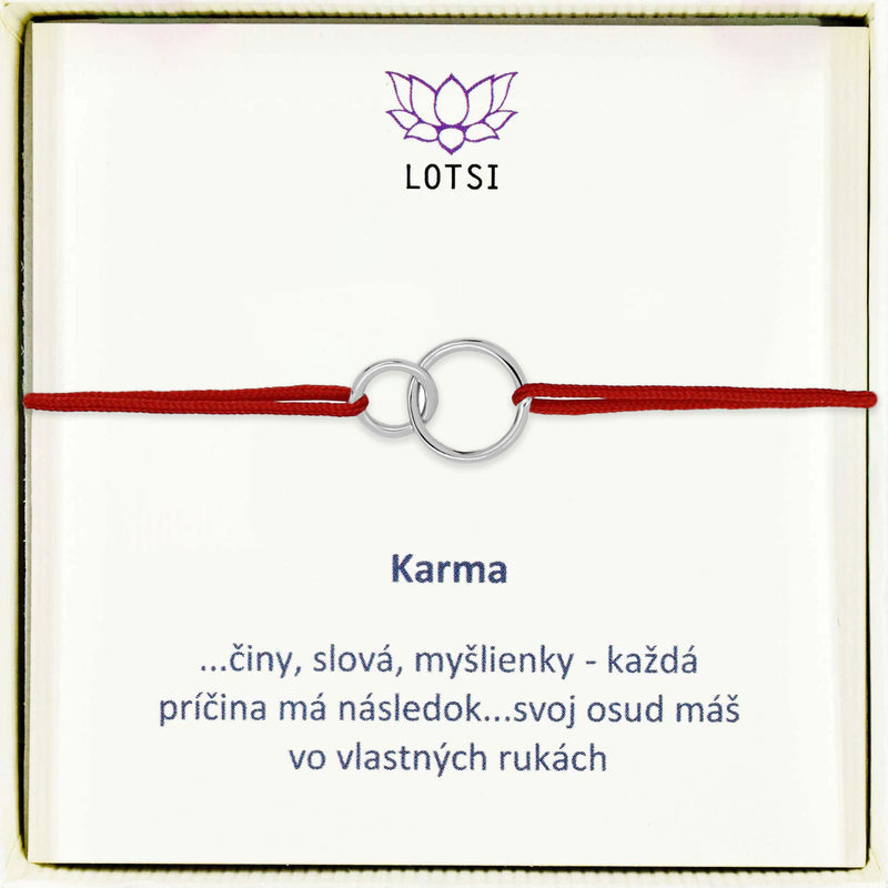 Silberarmband Karma