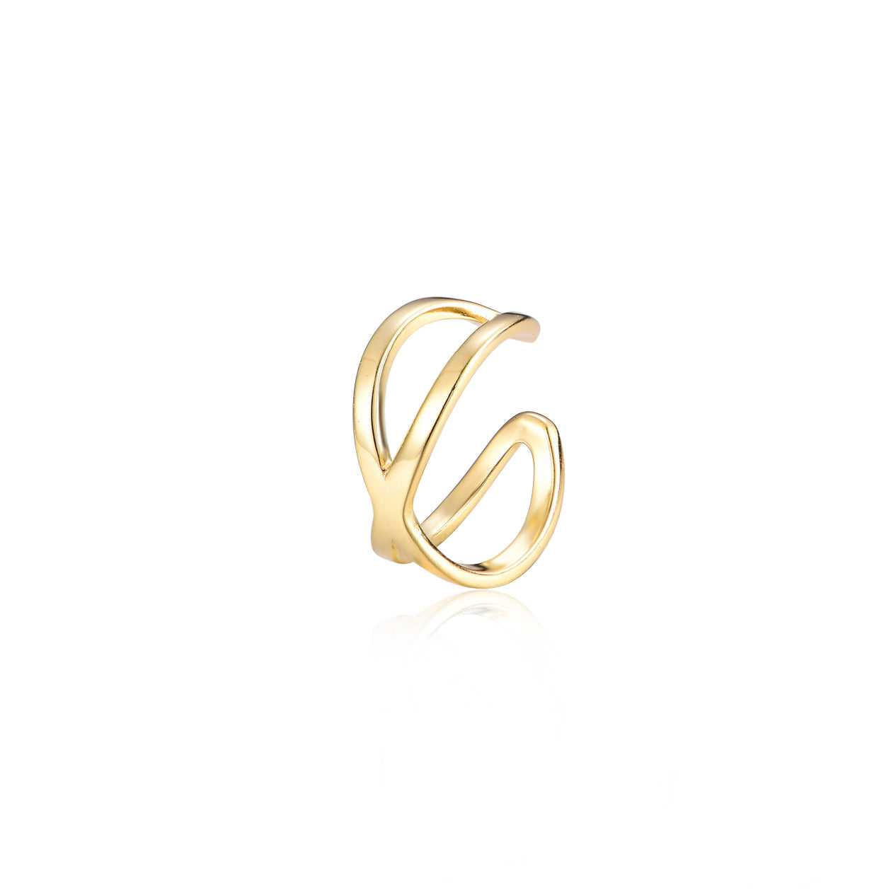 Strieborná náušnica "cuff"