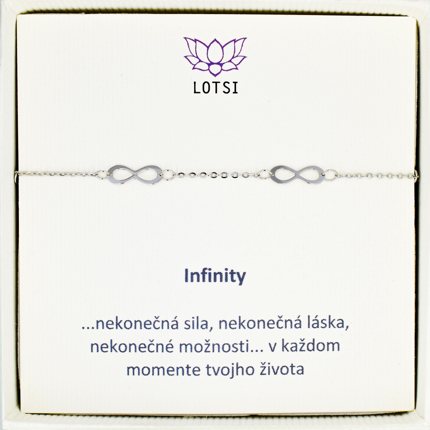 Zlatý náramok Infinity