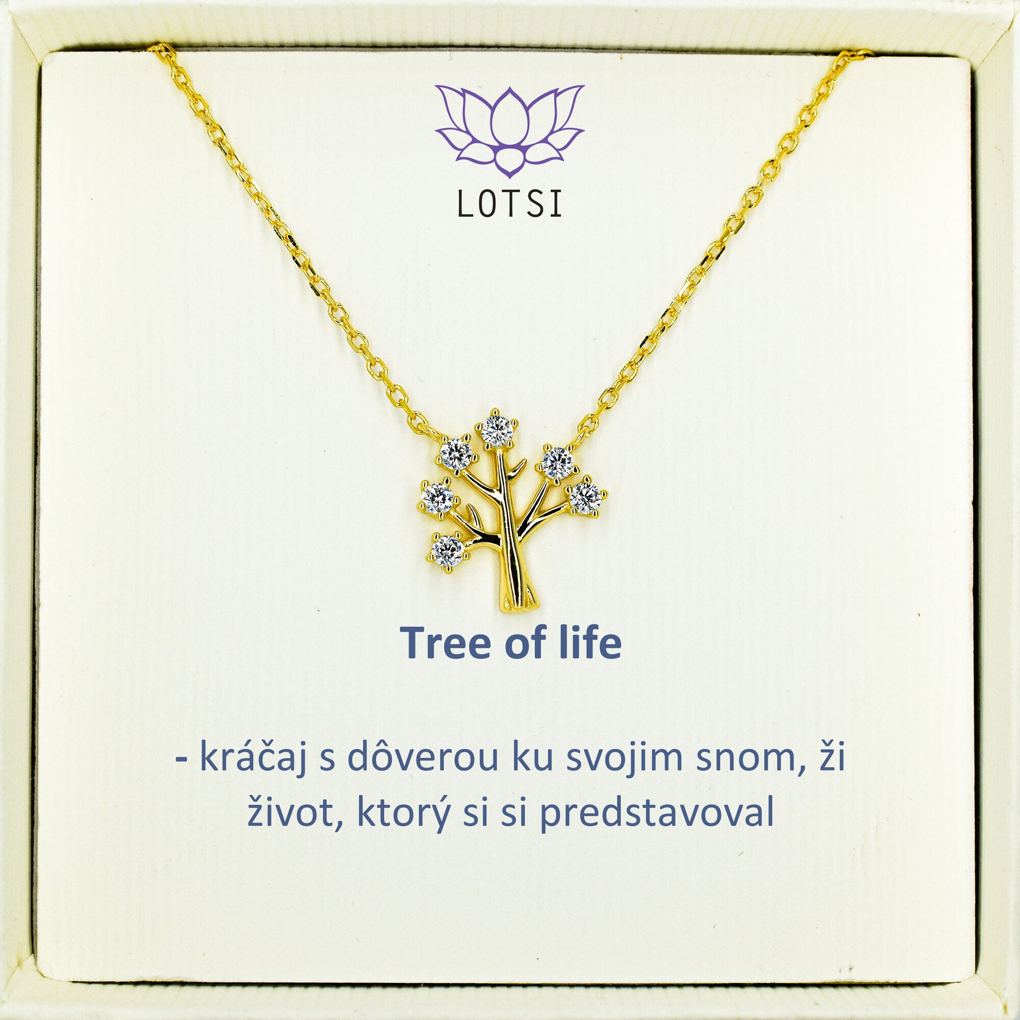 Strieborná retiazka Tree of life