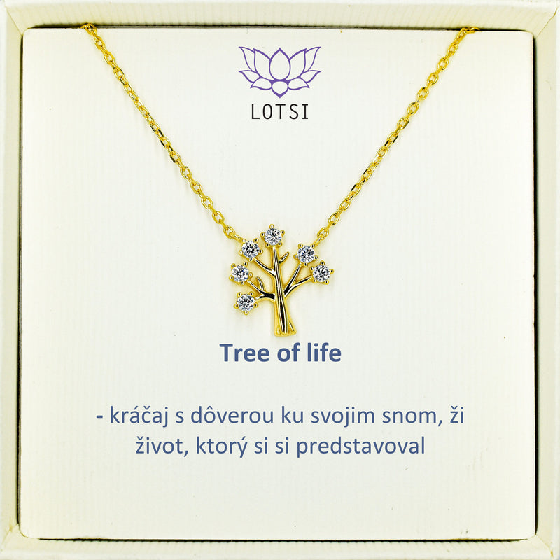 Strieborná retiazka Tree of life
