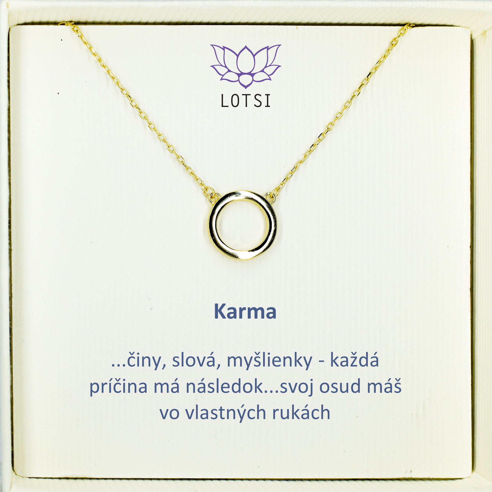 Strieborná retiazka Karma