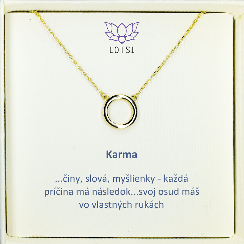 Strieborná retiazka Karma