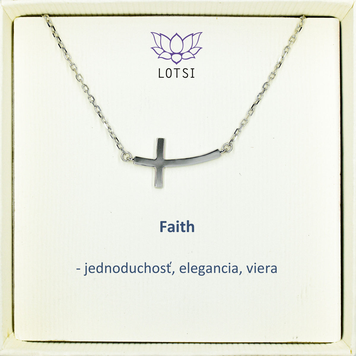Strieborná retiazka Faith